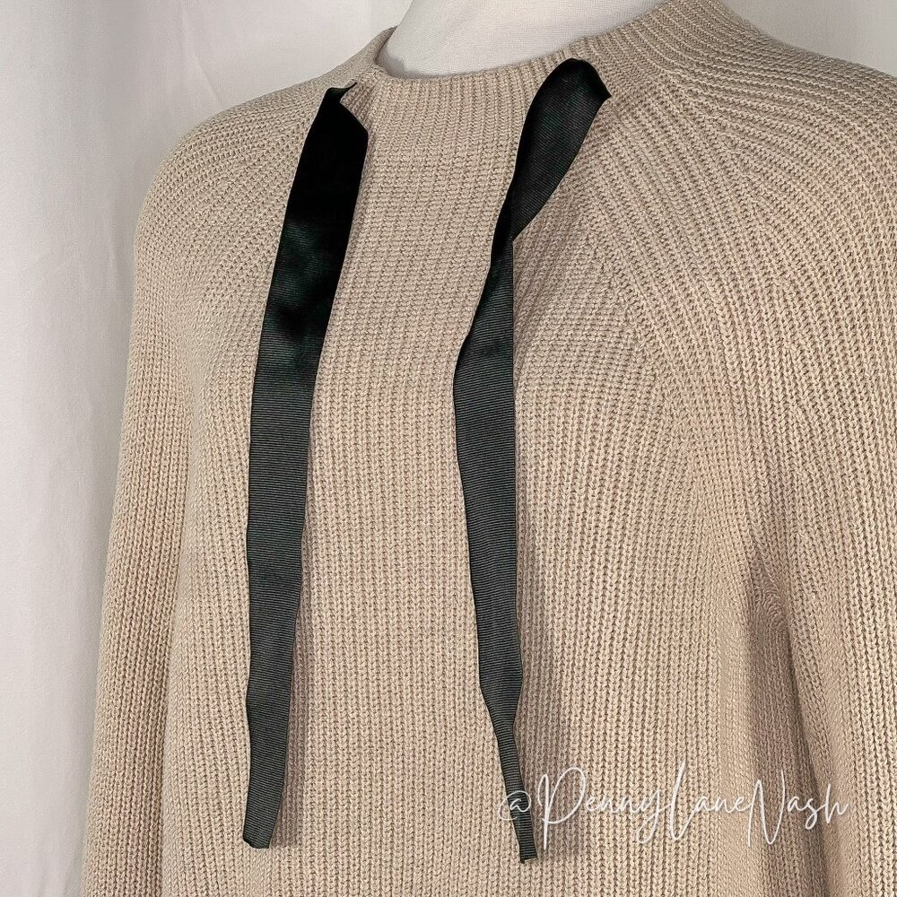 J.Crew Bow-neck Sweater Small S Heather Natural - Picture 6 of 9